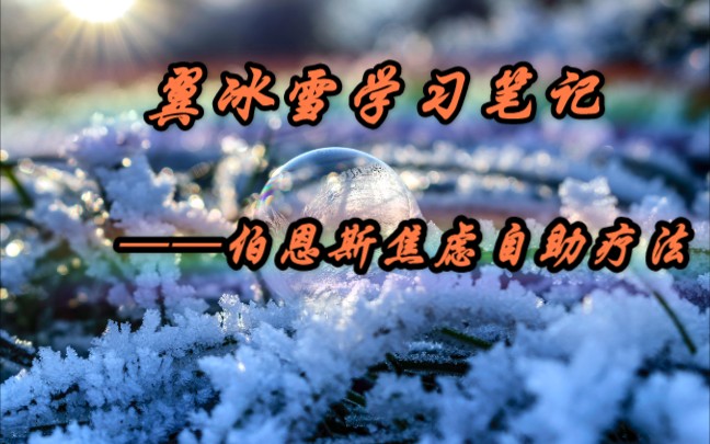 [图]翼冰雪学习笔记---伯恩斯焦虑自助疗法