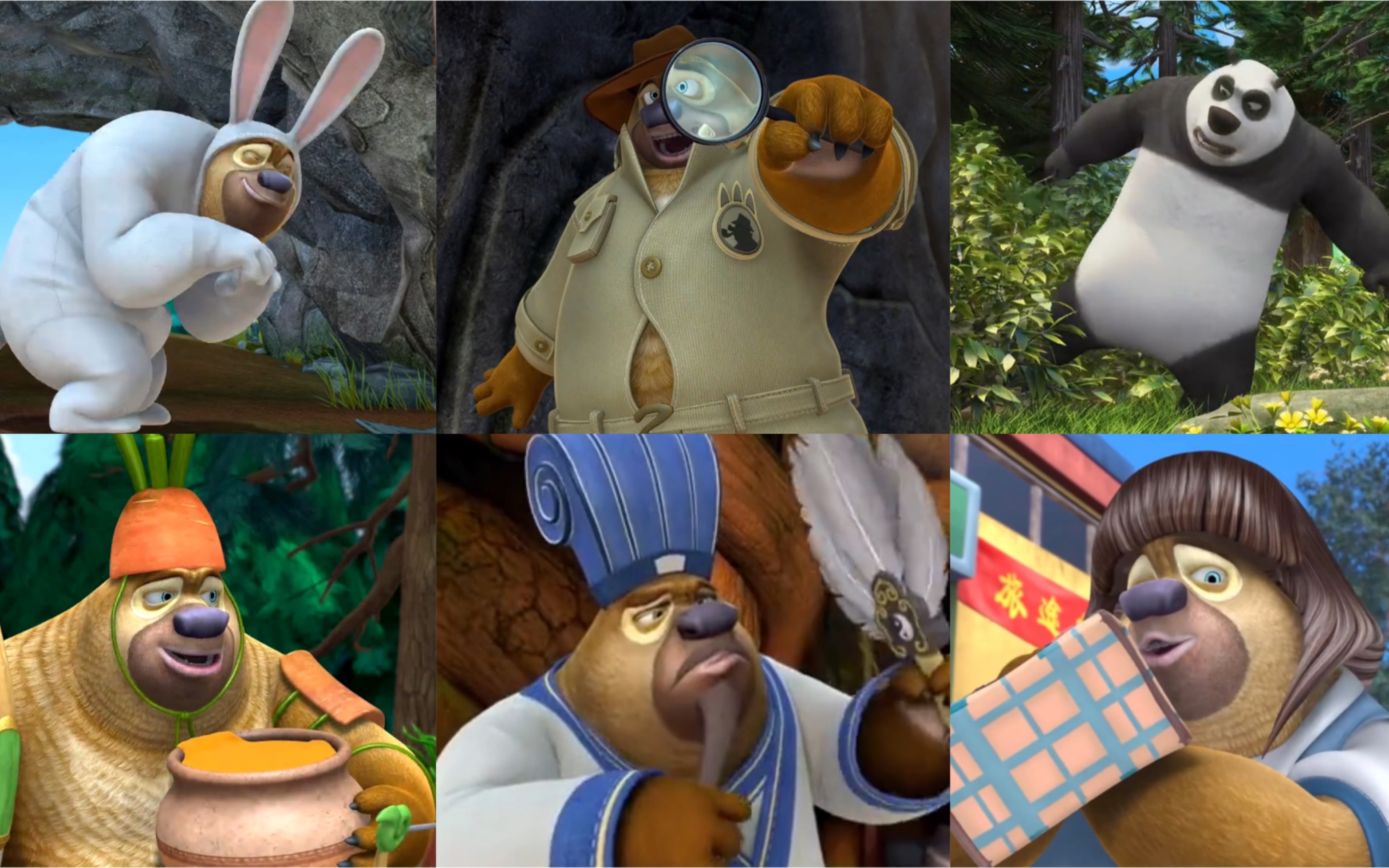 盘点熊出没熊二奇葩变装,诸葛装扮惟妙惟肖,最后出场的辣眼睛