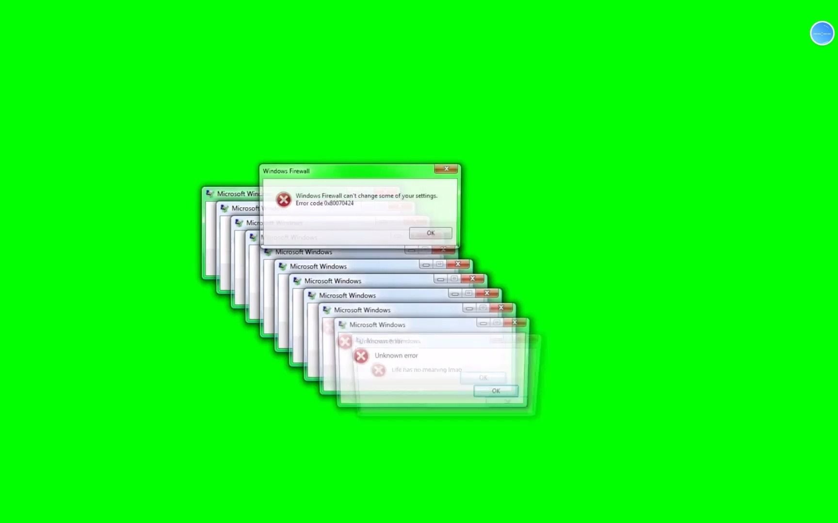 windows错误窗口绿幕素材色度抠图