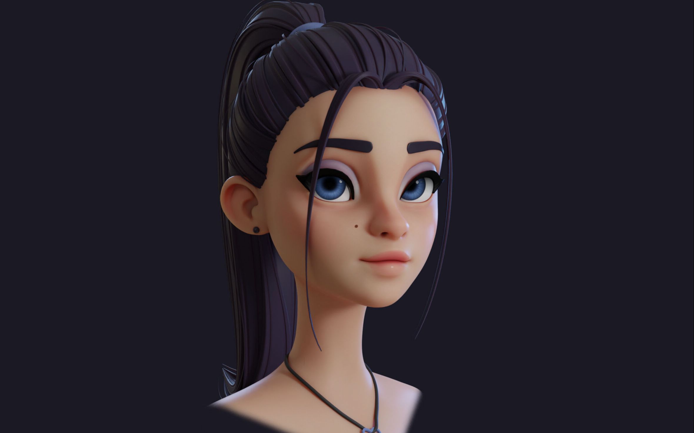 zbrush新手教程零基础zbrush教程动漫卡通女性人物角色建模雕刻教学