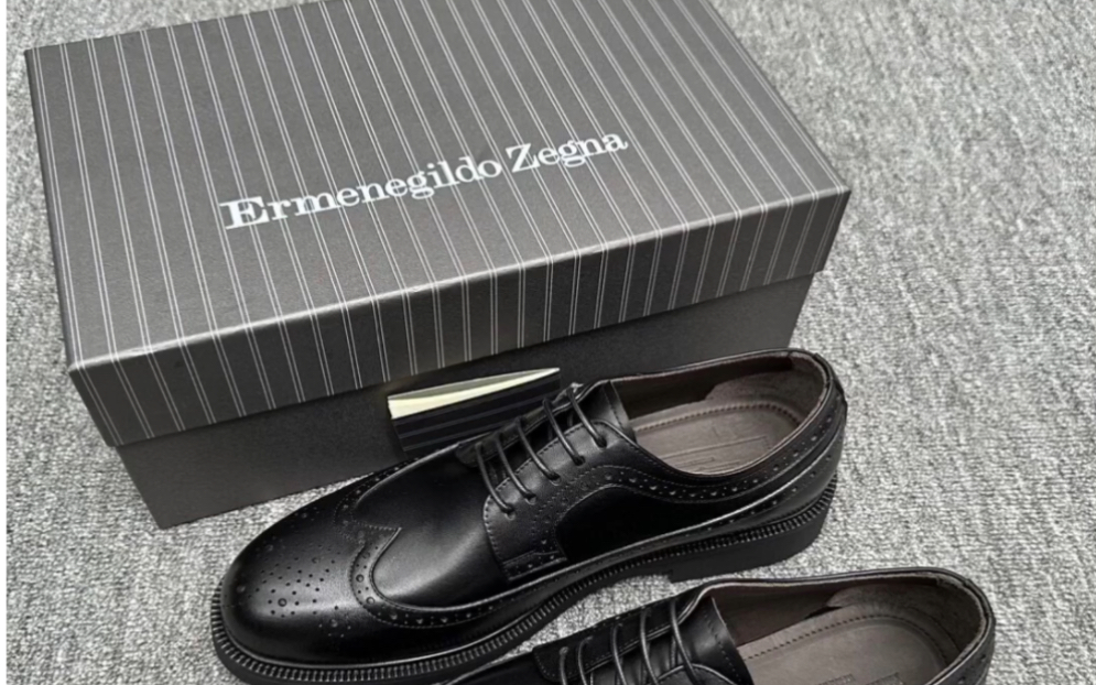 说一下高仿ez杰尼亚ermenegildo zegna系带布洛克男士轻质皮鞋