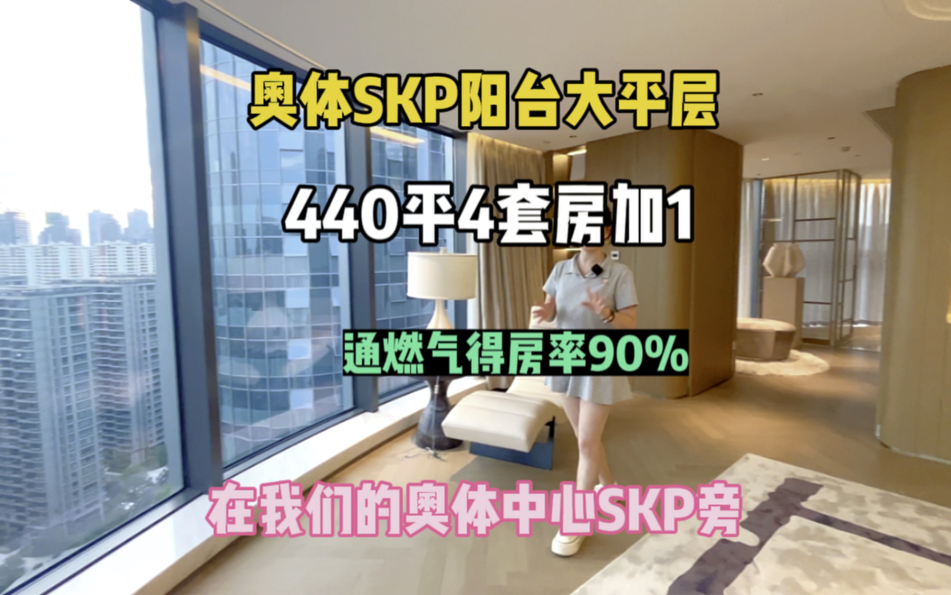 440平跑道式阳台大平层亚洲店王SKP对面地铁口4房和5房通燃气带阳台哔哩哔哩bilibili