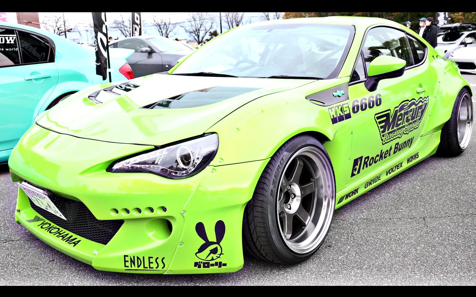 jdm绿色火箭兔rocketbunny宽体86フェンダリストfenderist