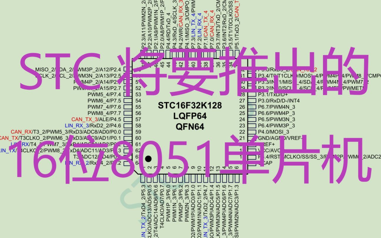 今年要新出的16位51单片机STC16F哔哩哔哩bilibili