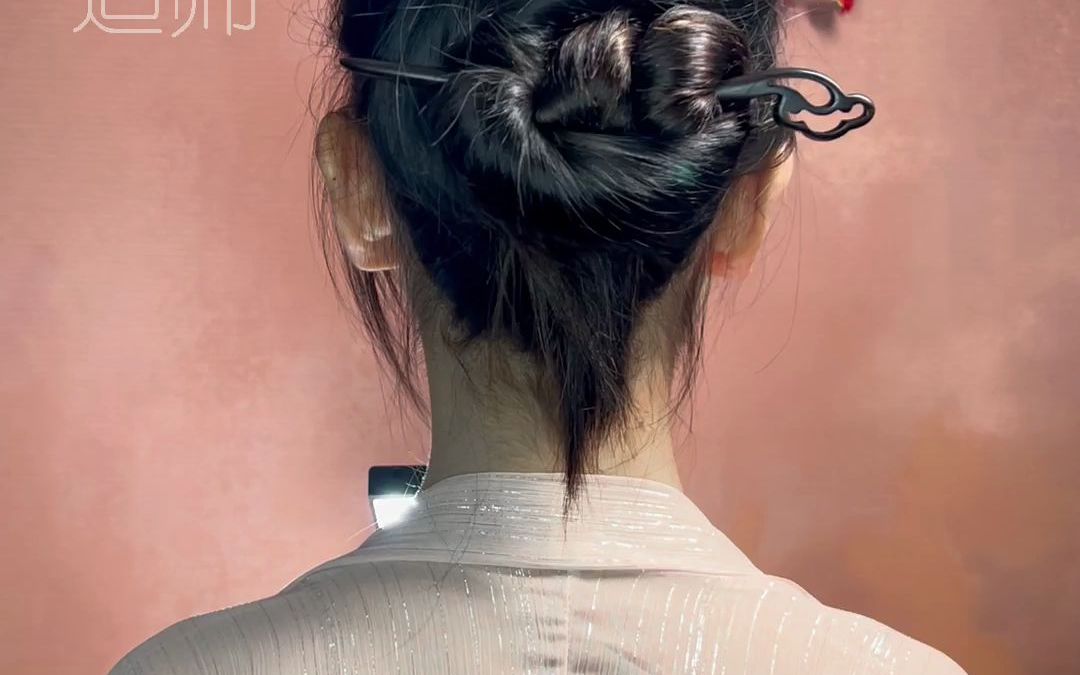 双螺髻发簪盘发教程_哔哩哔哩_bilibili