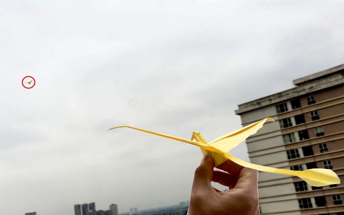 教你折纸翼龙纸飞机像翼龙一样翱翔在天空中久久不落地