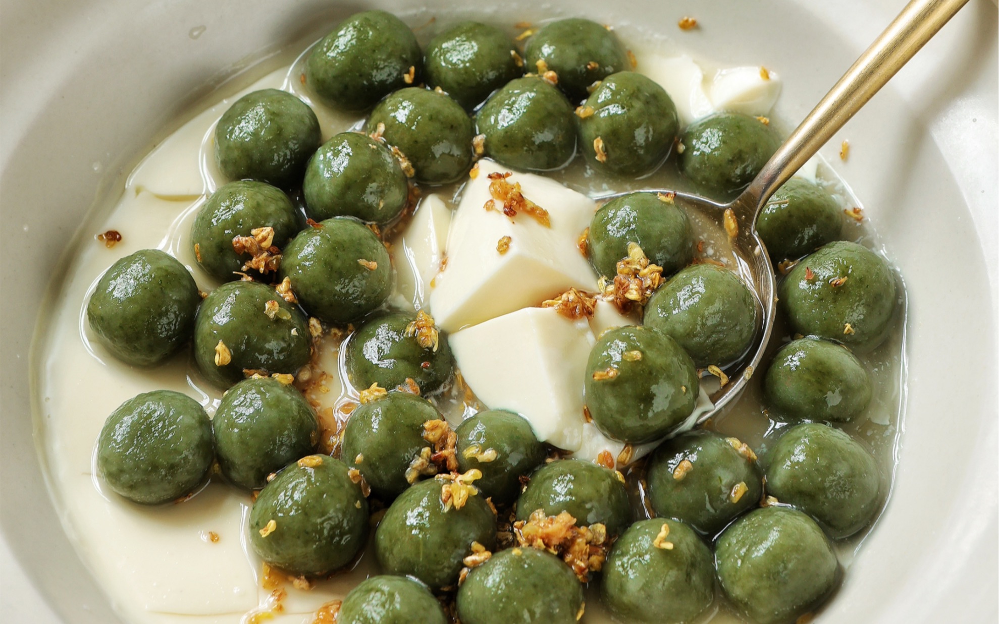 青团小丸子桂花奶冻|糯唧唧 奶呼呼 滑溜溜 冰冰凉