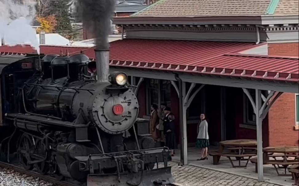 蒸汽火车驶进站台