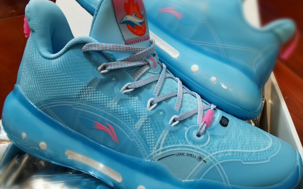 李宁驭帅1442静海 迈阿密海豚蓝 开箱