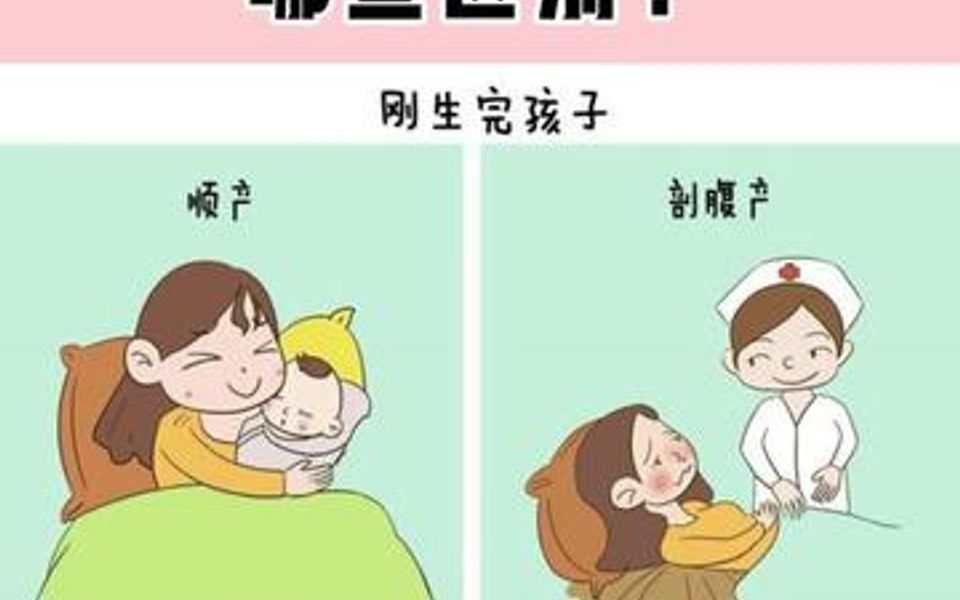 顺产和剖腹产有哪些区别?哔哩哔哩bilibili