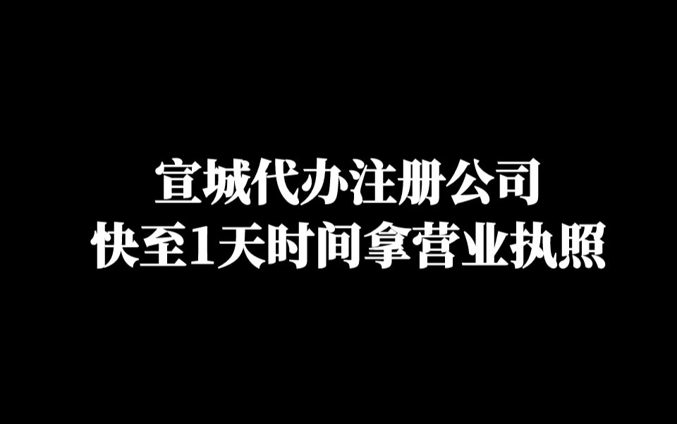 宣城代办注册公司,快至1天时间拿营业执照哔哩哔哩bilibili