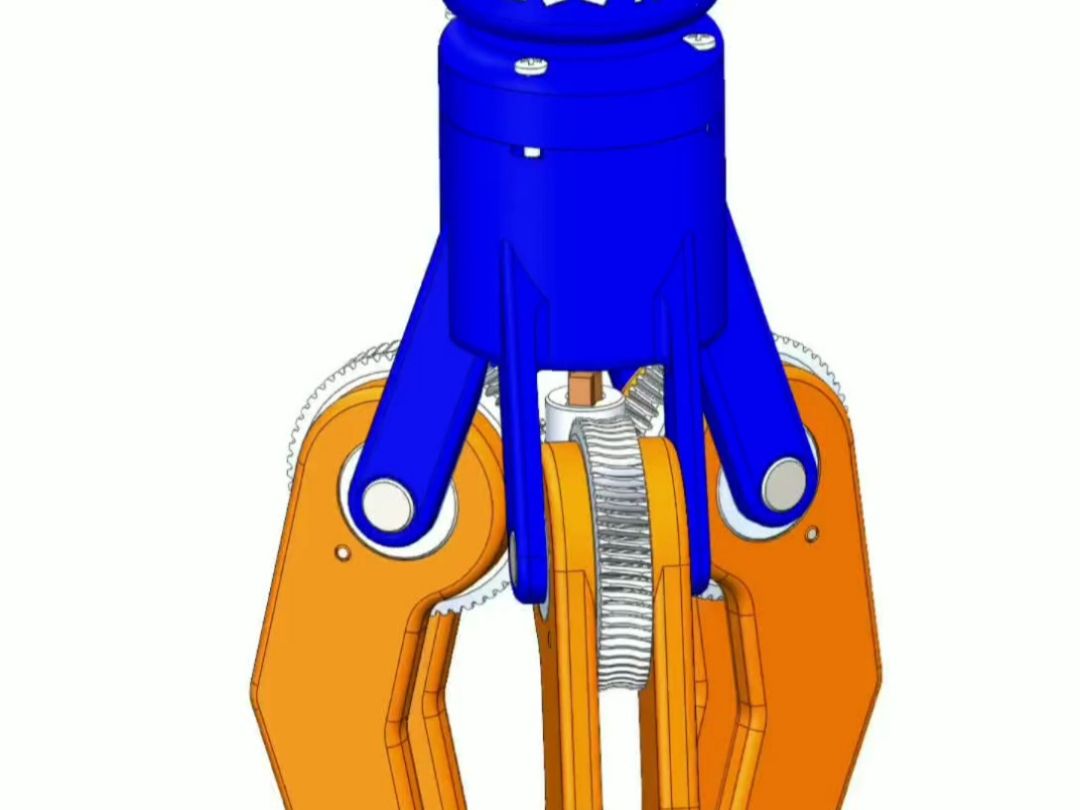 机械动态图 之 3指夹持器哔哩哔哩bilibili