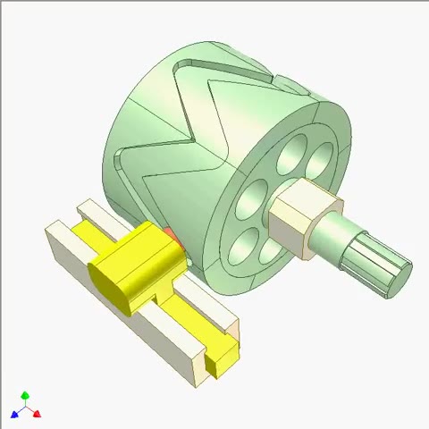 机构动画——桶形凸轮机构