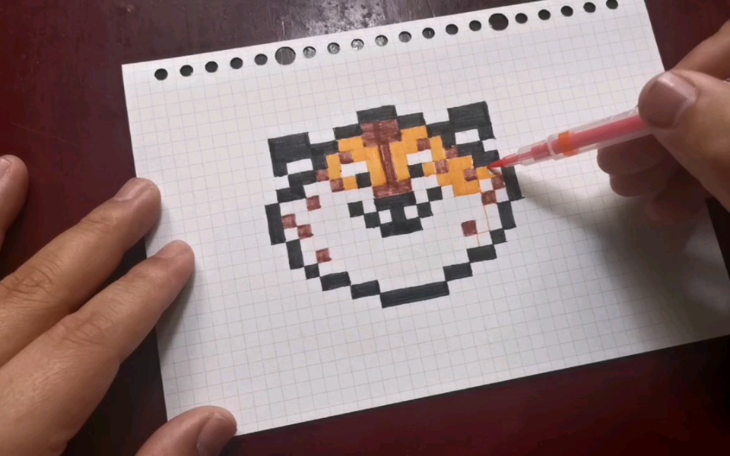 【手绘像素画】如何画出像素版贪吃的豹警官_哔哩哔哩 (゜-゜)つロ