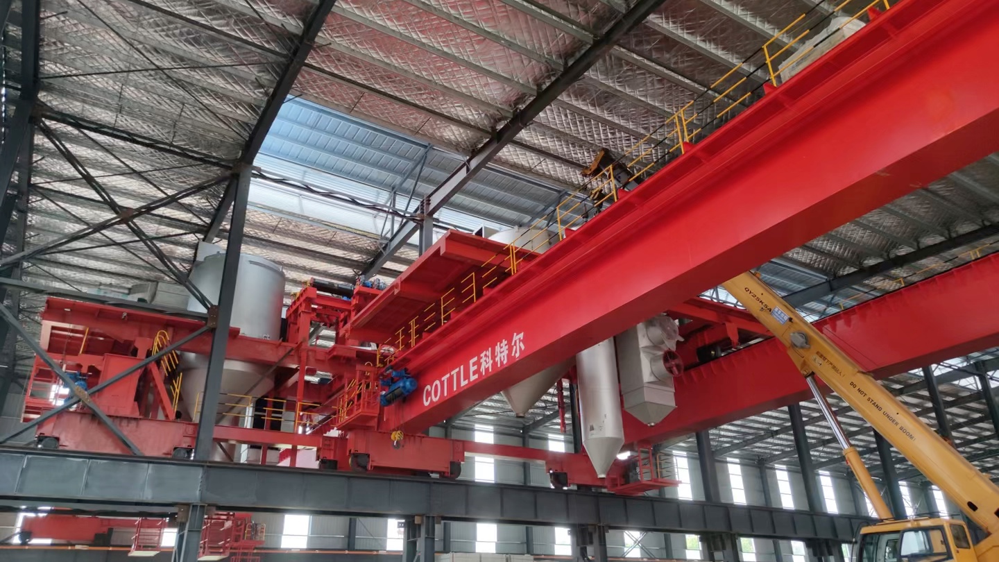 中国速度9899(科特尔吸料天车吊装进度(三)#河南