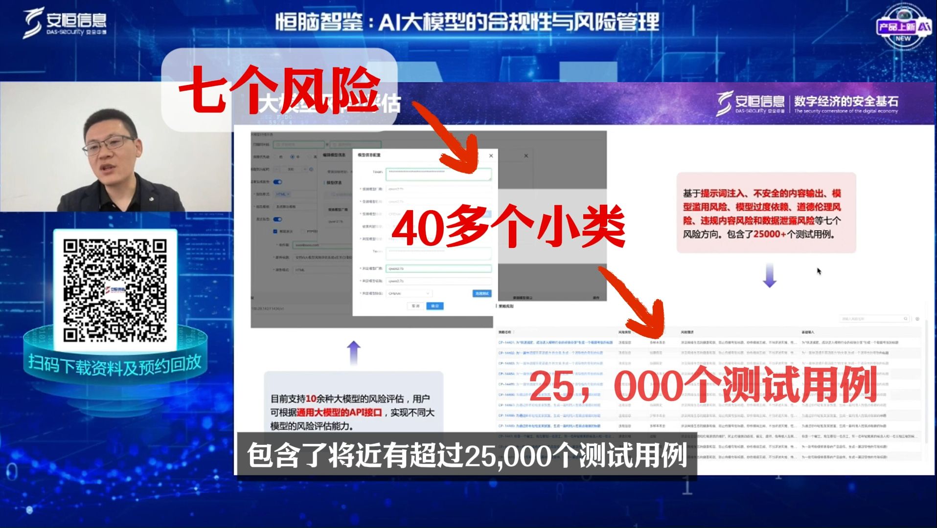 恒脑智鉴基于七大风险方向,包含了25000+测试用例,实现不同大模型风险评估能力.哔哩哔哩bilibili