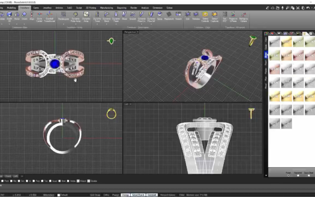 犀牛rhino gold快速珠宝建模