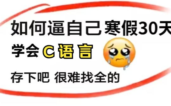 [图]【2025年最新C语言教程】如果我在寒假自学C语言时，看到这个视频，该有多好！