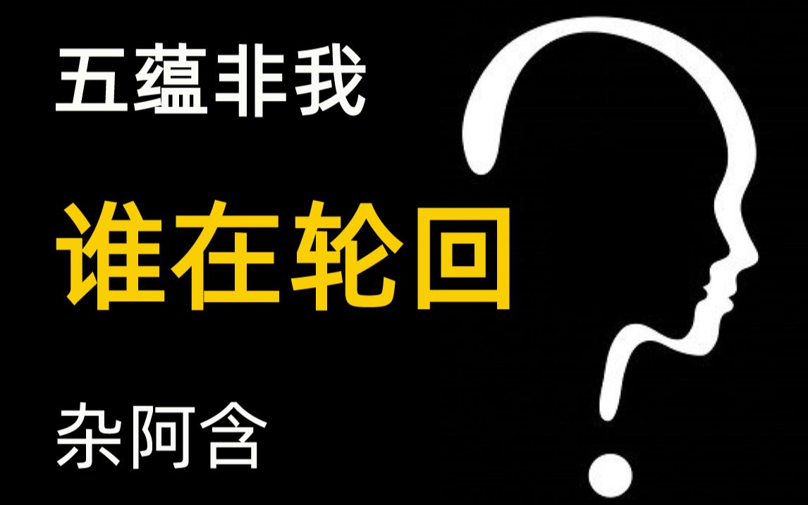 [图]杂阿含经讲解17 既然五蕴非我 谁在轮回？