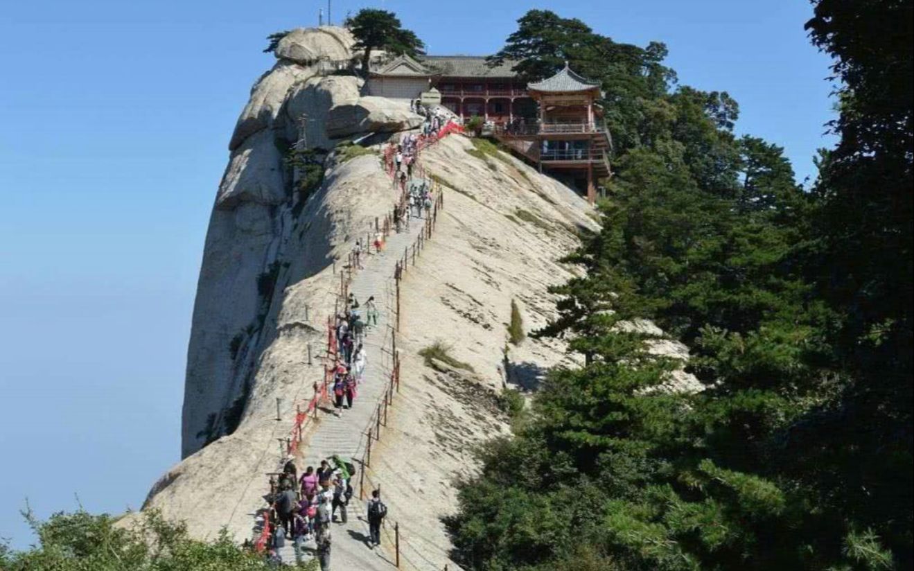 西岳华山航拍,华阴老腔征东一场总是空