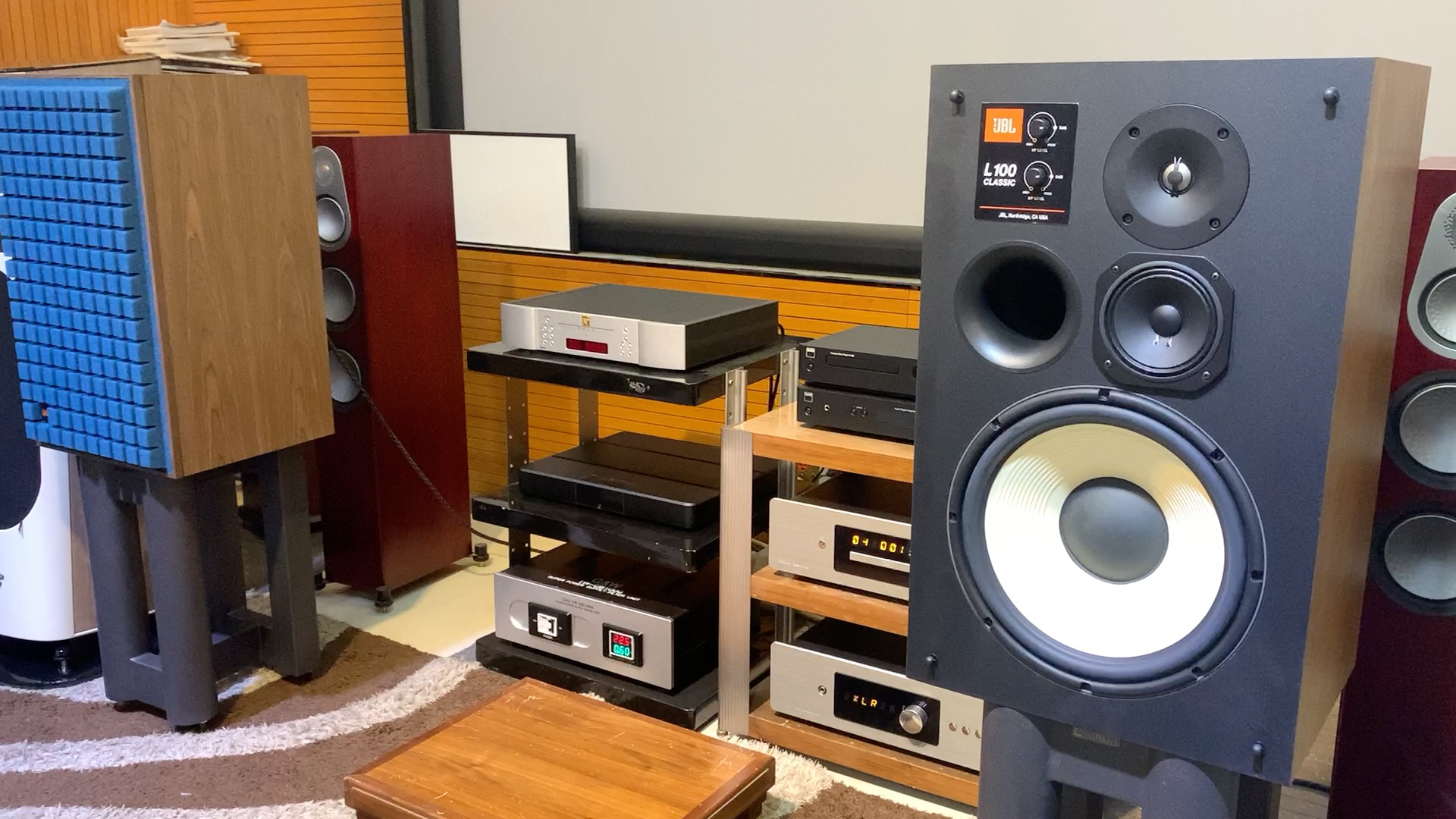 汕头六辉音响《三》美国 jbl model l100 classic复刻版书架音箱,英国