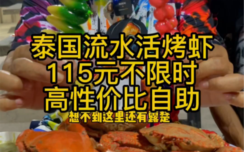 泰国流水活烤虾115元不限时,来来来跟我看看能否吃回本哔哩哔哩bilibili