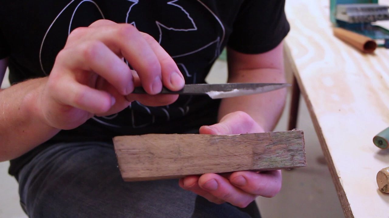 雕刻刀刀柄制作easyknifehandlenoglue