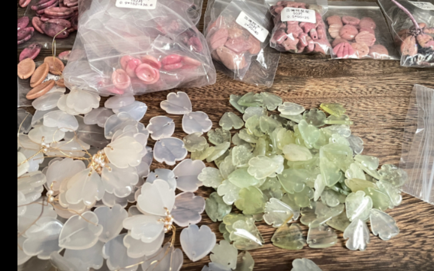 【出材料】511片天然石花瓣510包非偏闲置材料