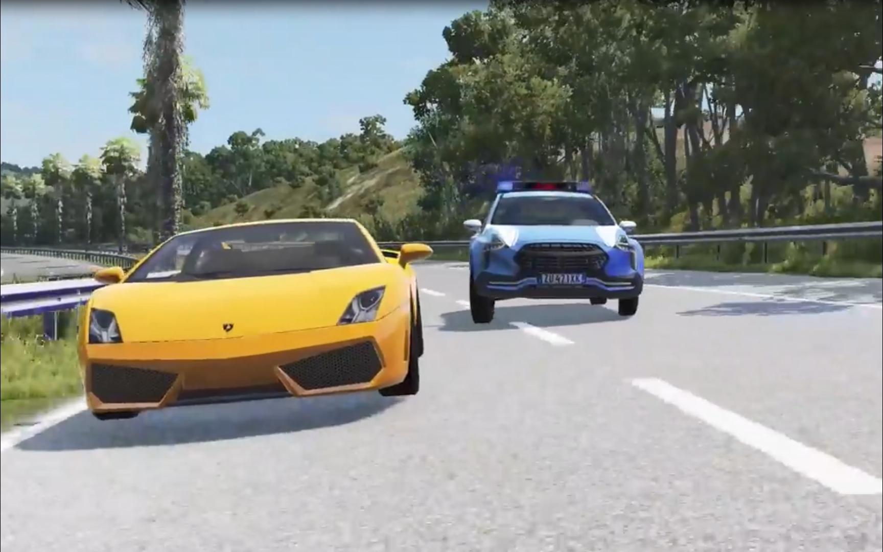 【beamng】城市道路上的警匪追逐大片