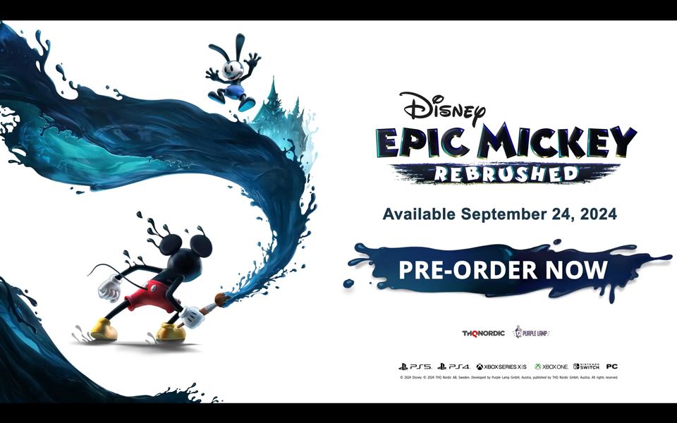 【PC/PS/XBOX/Switch】迪士尼3D平台动作冒险游戏《Disney Epic Mickey: Rebrushed》2024年9月24日登陆游戏预告