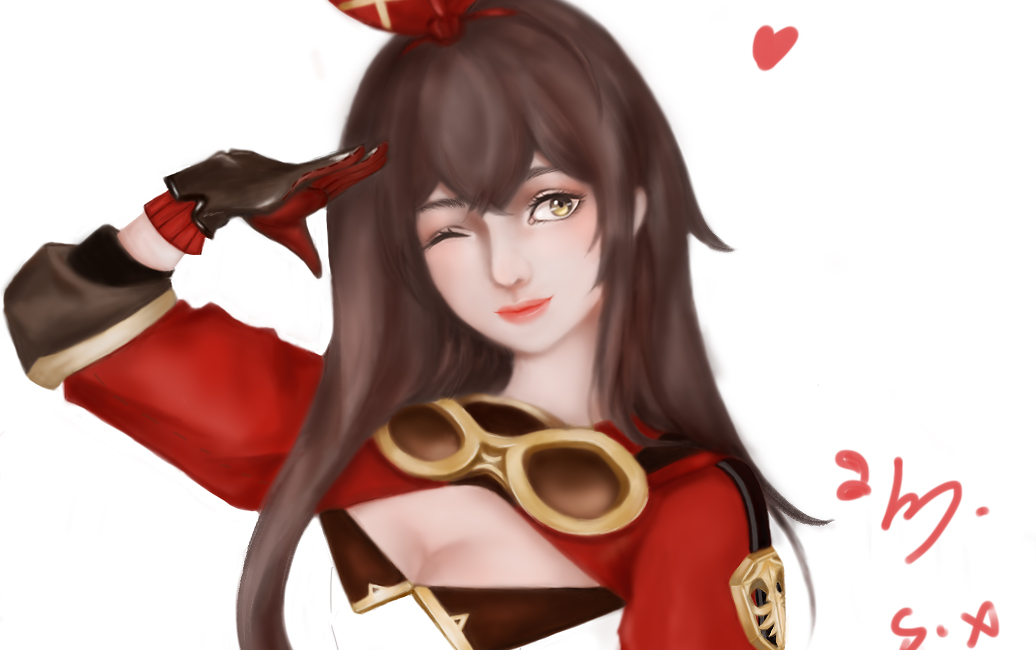 原神同人安柏的wink