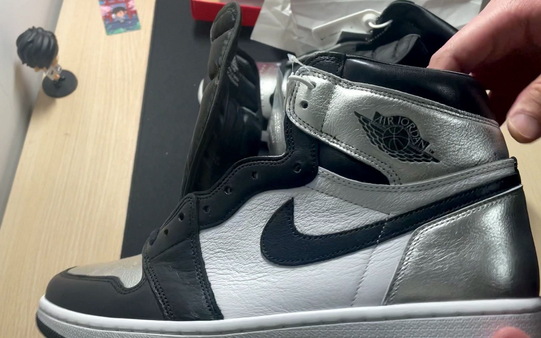 aj1黑银 air jordan 1 high og wmns silver toe