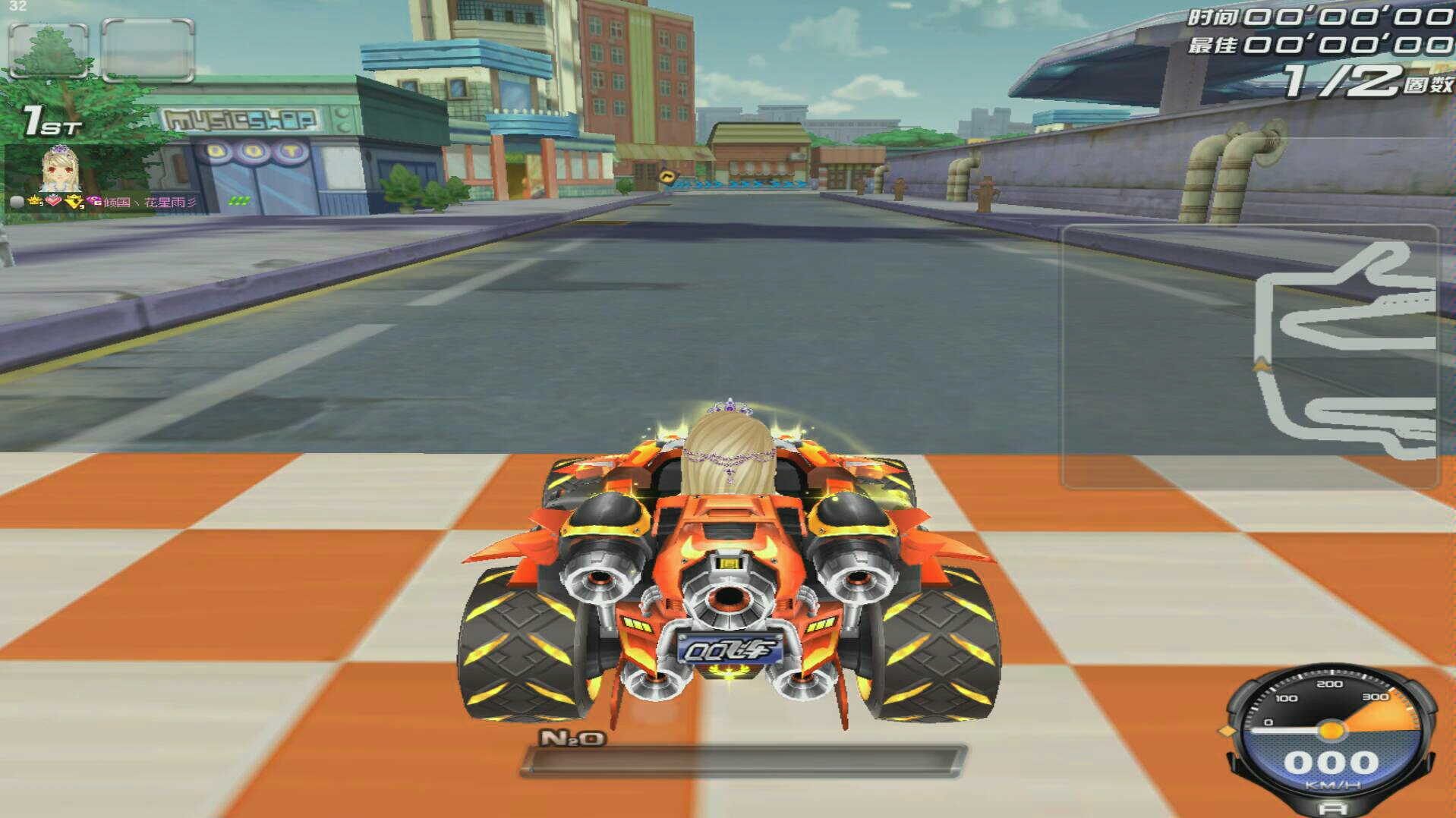 【qq飞车】燕子坞原装凤凰雷诺1.17.06练习场失误版