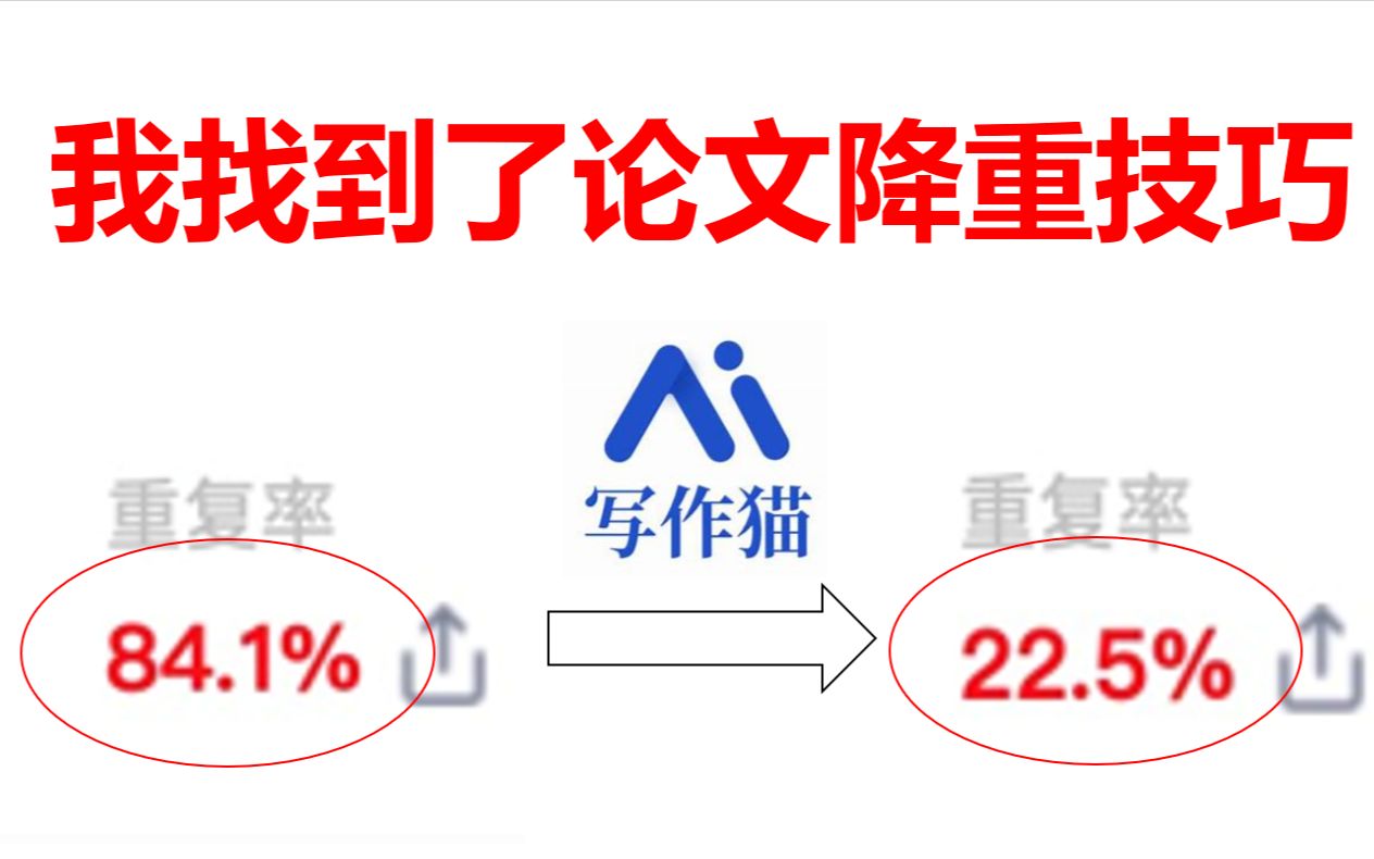 我找到了论文降重密码!哔哩哔哩bilibili