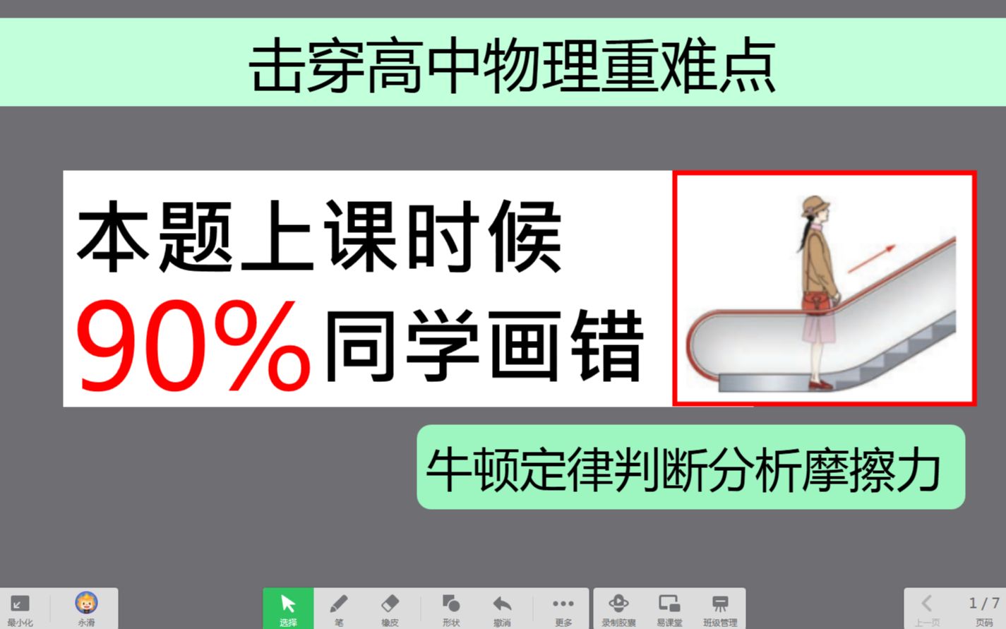 [图]本题90%同学会画错, 牛顿定律判断摩擦力