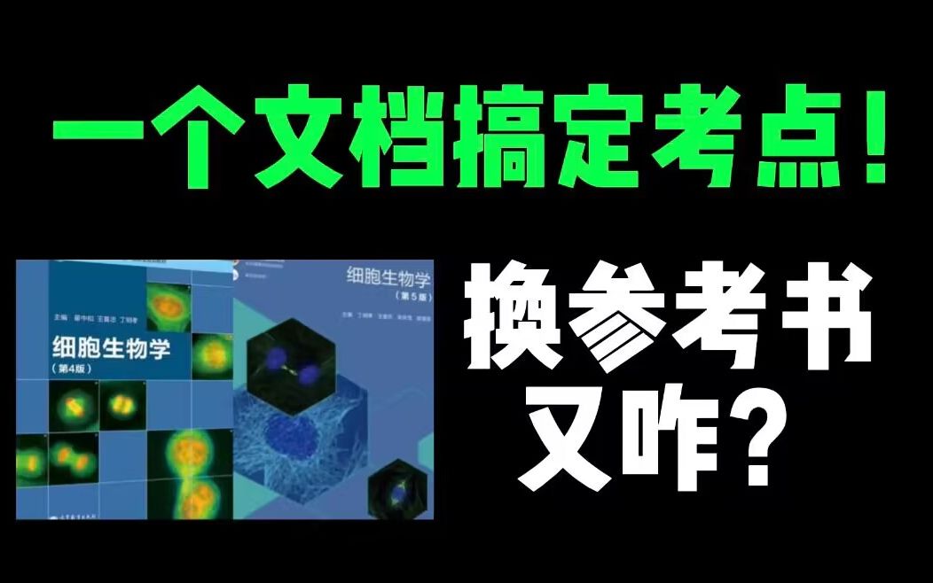 一个文档搞定!细胞生物学第五版新增99.9%的考点哔哩哔哩bilibili