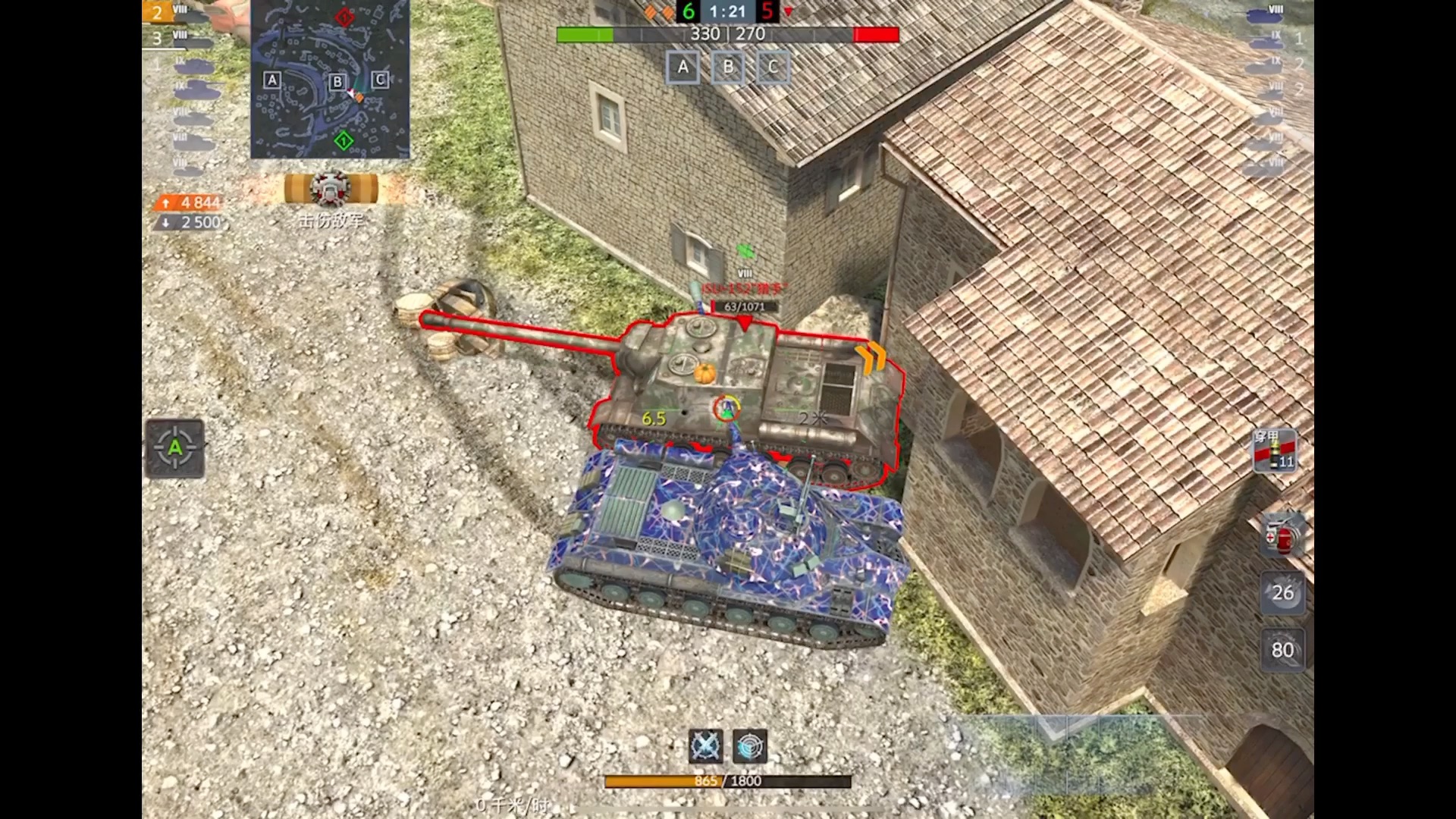 坦克世界闪击战-全局经验粉碎机之中国八级重坦wz110!