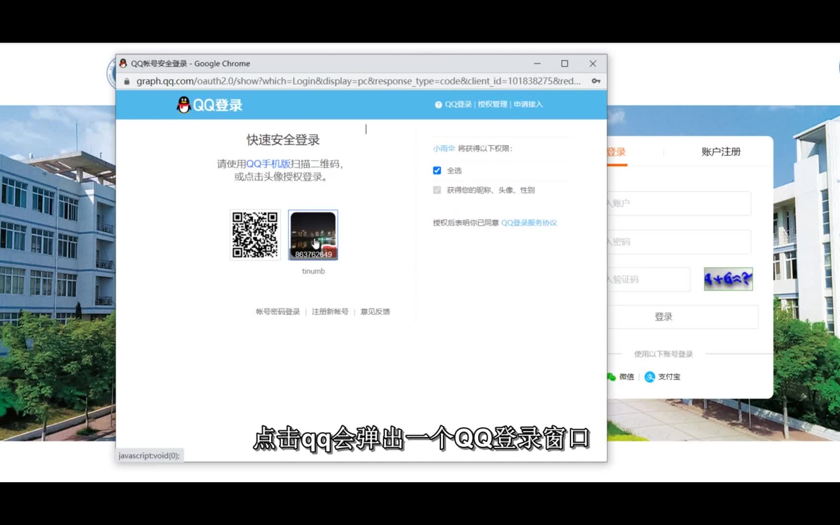 vue+springboot万能登录页面2(qq登录展示)哔哩哔哩bilibili