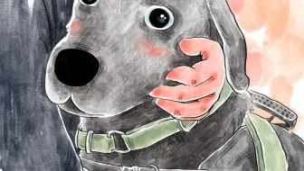检疫犬检查时被乘客踢了一脚，工作完成后躲在工作人员怀里，满是委屈。#宠物 #萌宠 #警犬 #宠物绘画 #狗狗 #宠物绘画