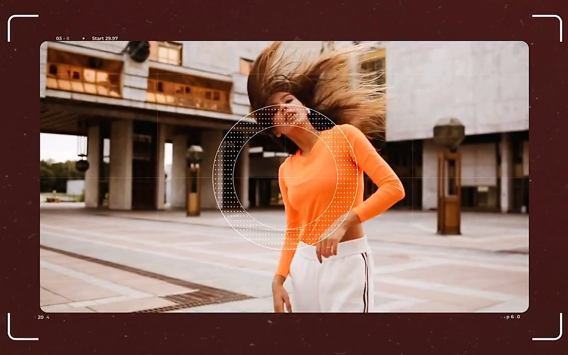 ae模板-拍照定格镜头取景框嘻哈时尚人物主播模特介绍视频综艺节目