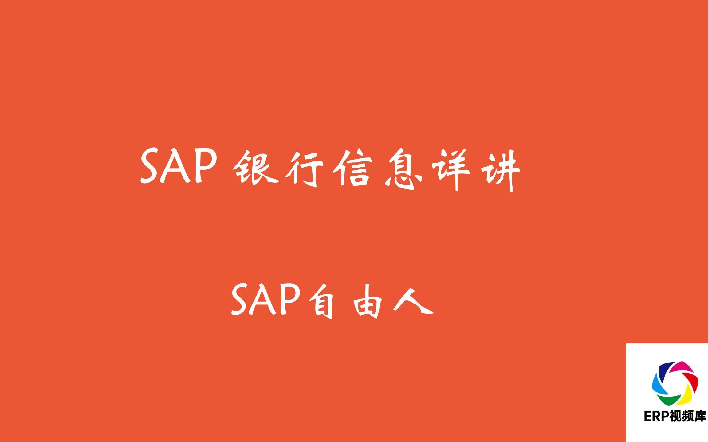 SAP 银行信息详讲哔哩哔哩bilibili