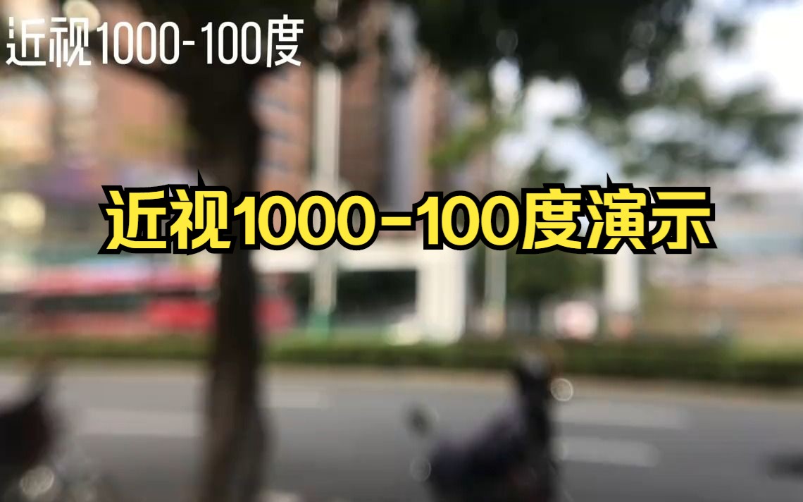 [图]近视1000-100度演示