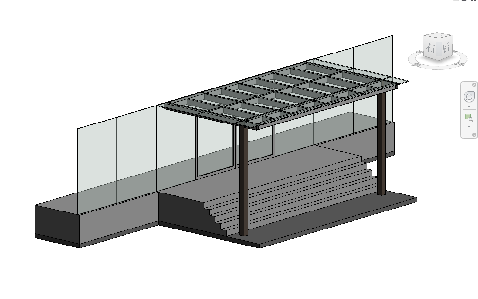 2019年"1 x"bim初级等级认证考试——钢结构雨棚