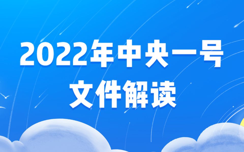 2022年中央一号文件解读哔哩哔哩bilibili