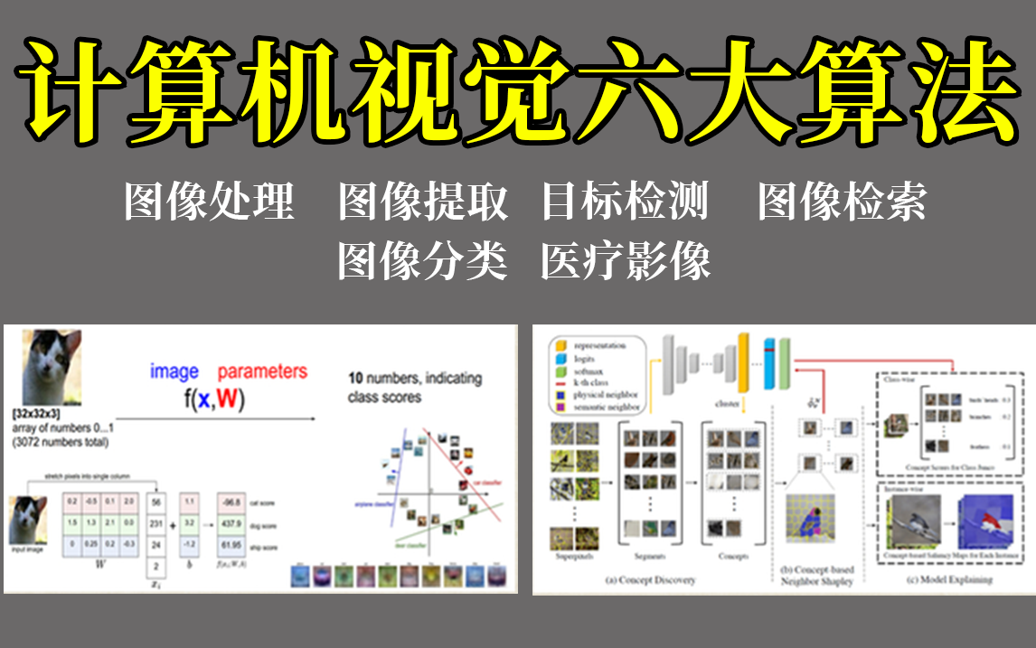 【计算机视觉六大算法】2023最完整六大算法教程:图像处理、图像提取、目标检测、图像检索、图像分类、医疗影像一次讲完!三天带你从入门到精通!...