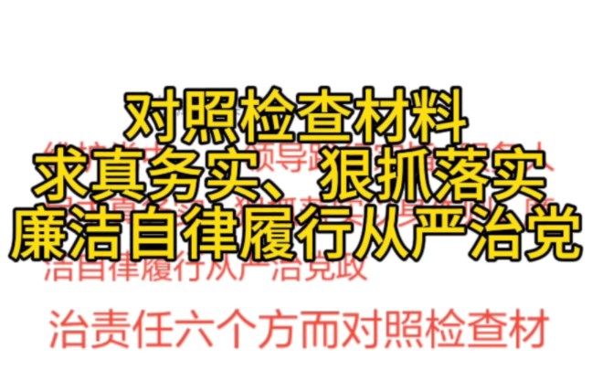 维护党中一领导践行宗旨、服务人民求真务实、狠抓落实以身作则、廉洁自律履行从严治党政治责任六个方而对照检查材料共八篇哔哩哔哩bilibili