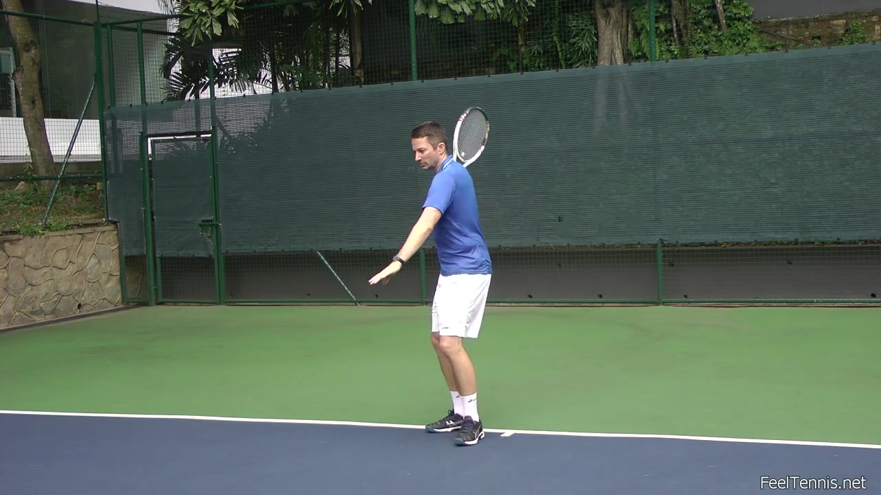 网球教学视频-正拍随挥