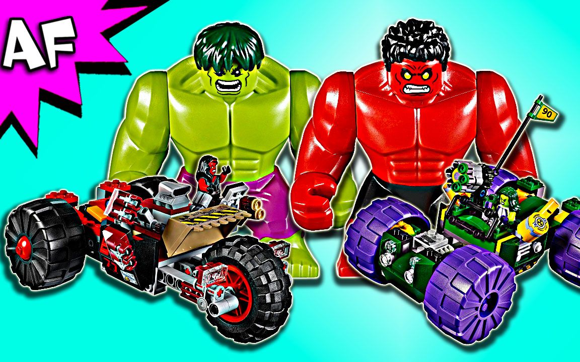 artifex乐高76078超级英雄绿巨人vs红巨人