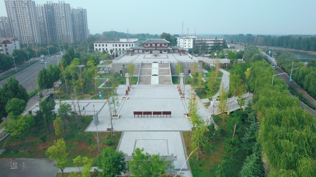 山东济宁兖州区大禹公园美丽景色