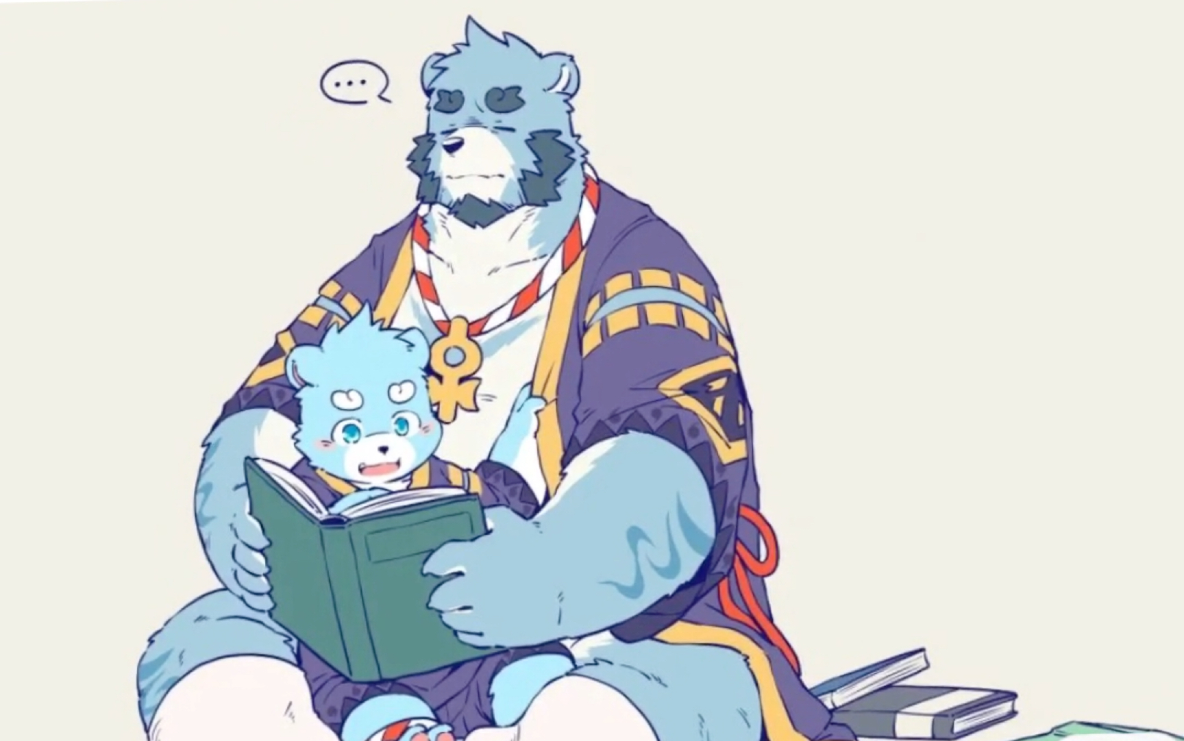 温柔的介叔和可爱的浩浩